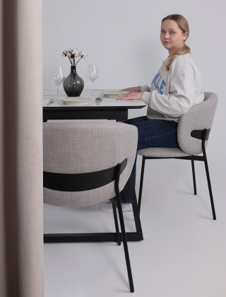 Стул Алвест AV 496 серая рогожка Wellton 912/черный купить в Минске