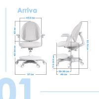 Кресло Anatomica Arriva (с подставкой и подлокотниками) голубой купить в Минске