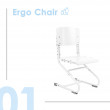 Детский растущий стул Anatomica Ergo Chair белый/белый купить в Минске