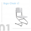 Детский растущий стул Anatomica Ergo Chair серый/серый купить в Минске