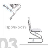Детский растущий стул Anatomica Ergo Chair серый/серый купить в Минске