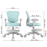 Кресло Anatomica Forma с подлокотниками голубой купить в Минске