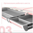 Детская парта Anatomica Genius клен/голубой купить в Минске