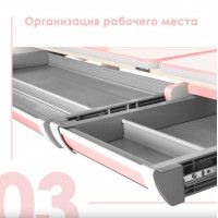 Детская парта Anatomica Genius белый/голубой купить в Минске