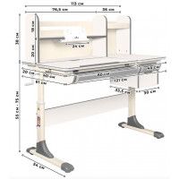 Детская парта Anatomica Genius белый/серый купить в Минске