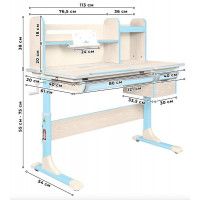 Детская парта Anatomica Genius клен/голубой купить в Минске Детская парта Anatomica Genius клен/голубой купить в Минске