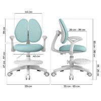 Кресло Anatomica Primera Duos с подлокотниками голубой купить в Минске