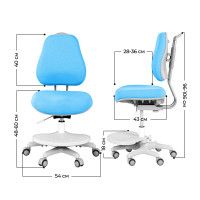 Кресло Anatomica Ragenta с подлокотниками голубой купить в Минске