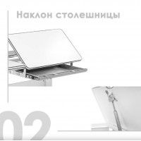 Детская парта Anatomica Study-100 белый/розовый купить в Минске