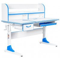 Детская парта Anatomica Study-120 Lux белый/голубой