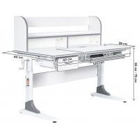 Детская парта Anatomica Study-120 Lux белый/голубой купить в Минске