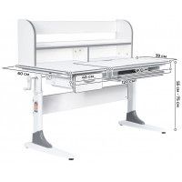 Детская парта Anatomica Study-120 Lux белый/розовый купить в Минске
