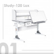 Детская парта Anatomica Study-120 Lux белый/голубой купить в Минске
