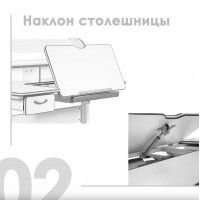Детская парта Anatomica Study-120 Lux белый/голубой купить в Минске