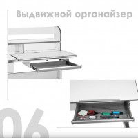 Детская парта Anatomica Study-120 Lux белый/голубой купить в Минске