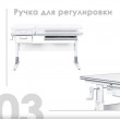 Детская парта Anatomica Study-120 белый/розовый купить в Минске