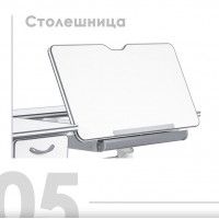 Детская парта Anatomica Study-120 белый/розовый купить в Минске