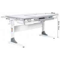 Детская парта Anatomica Study-120 белый/розовый купить в Минске