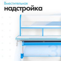 Детская парта Anatomica Study-70 Lux белый/голубой купить в Минске