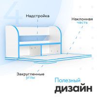 Детская парта Anatomica Study-70 Lux белый/голубой купить в Минске