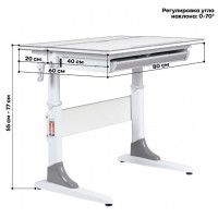 Детская парта Anatomica Study-80 белый/розовый купить в Минске