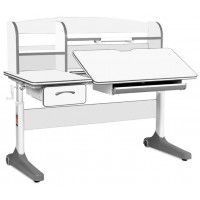 Детская парта Anatomica Uniqa белый/серый