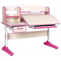 Детская парта Anatomica Uniqa клен/розовый