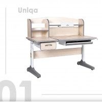 Детская парта Anatomica Uniqa белый/серый купить в Минске