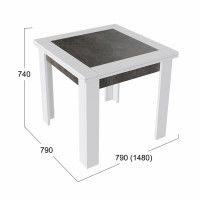 Стол раздвижной ХЬЮСТОН Тип 3, ателье темный/белый купить в Минске Стол раздвижной ХЬЮСТОН Тип 3, ателье темный/белый купить в Минске