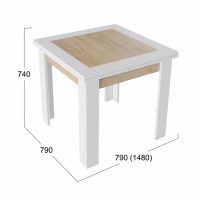 Стол раздвижной ХЬЮСТОН Тип 3, крафт золотой/белый купить в Минске