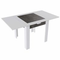 Стол раздвижной ХЬЮСТОН Тип 3, ателье темный/белый купить в Минске Стол раздвижной ХЬЮСТОН Тип 3, ателье темный/белый купить в Минске