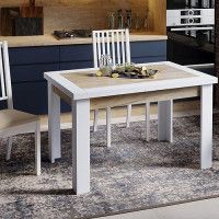 Стол раздвижной ХЬЮСТОН Тип 4, дуб крафт золотой/белый купить в Минске