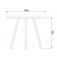 Стол Charlotta, d 105*75, (Стекло/хром) купить в Минске