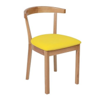 Стул БАРИ, желтый велюр/светлый дуб