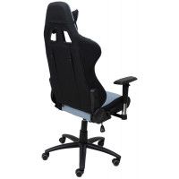 Кресло поворотное AksHome SAVAGE (Саваж) ткань черный/голубой купить в Минске