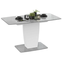 Стол обеденный АРИЗОНА ателье светло-серый глянец/белый купить в Минске