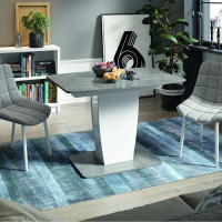 Стол обеденный АРИЗОНА ателье светло-серый глянец/белый купить в Минске