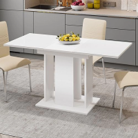 Стол обеденный КЁЛЬН Тип 1, 1100(1456)*678, стекло белый глянец/белый купить в Минске Стол обеденный КЁЛЬН Тип 1, 1100(1456)*678, стекло белый глянец/белый купить в Минске