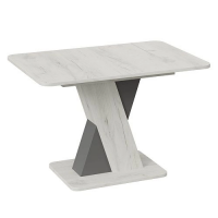 Стол обеденный ЛЮКСЕМБУРГ дуб крафт белый/серый