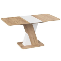 Стол обеденный ЛЮКСЕМБУРГ дуб крафт золотой/белый купить в Минске