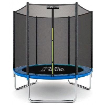 Батут Atlas Sport 183 см с внешней сеткой без лестницы синий купить в Минске