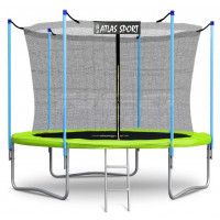 Батут Atlas Sport 183 см с внутренней сеткой зеленый