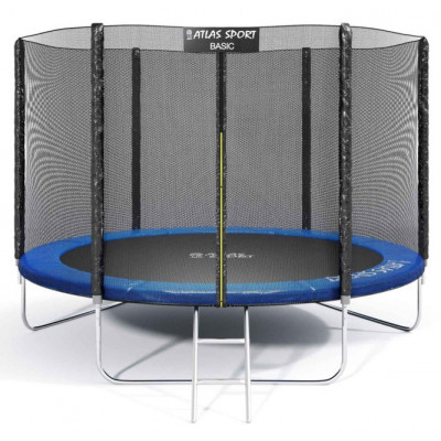 Батут Atlas Sport 312 см - 10ft BASIC (3 ноги) с  лестницей синий купить в Минске