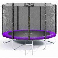 Батут Atlas Sport 312 см - 10ft BASIC (3 ноги) с  лестницей фиолетовый