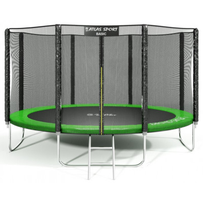Батут Atlas Sport 374см - 12ft BASIC зеленый купить в Минске