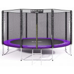 Батут Atlas Sport 374 см - 12ft PRO (усиленные опоры) фиолетовый