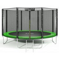 Батут Atlas Sport 404 см (13ft) Basic с внешней сеткой зеленый