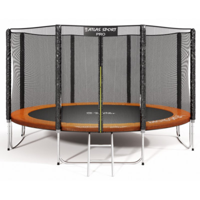 Батут Atlas Sport 404 см (13ft) PRO (усиленные опоры) оранжевый купить в Минске