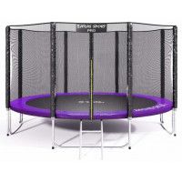Батут Atlas Sport 404 см (13ft) PRO (усиленные опоры) фиолетовый