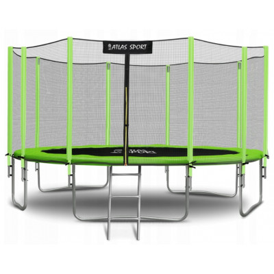 Батут Atlas Sport 465 см (15ft) Basic зеленый купить в Минске